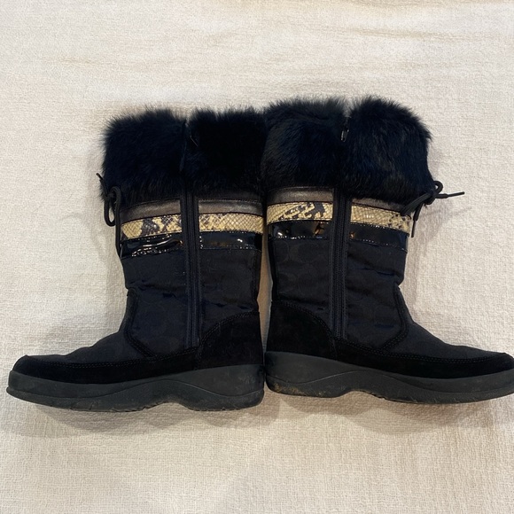 Coach Signature LORNA Winter Boots Women's size 7 - Picture 4 of 7